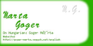 marta goger business card